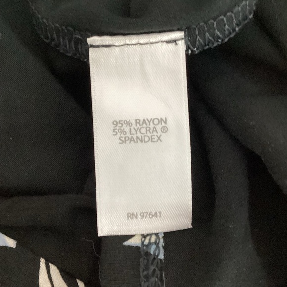 J.Jill Wearever Floral Sleeveless Tank Top Black Multicolor Drape Back Small - Picture 7 of 7